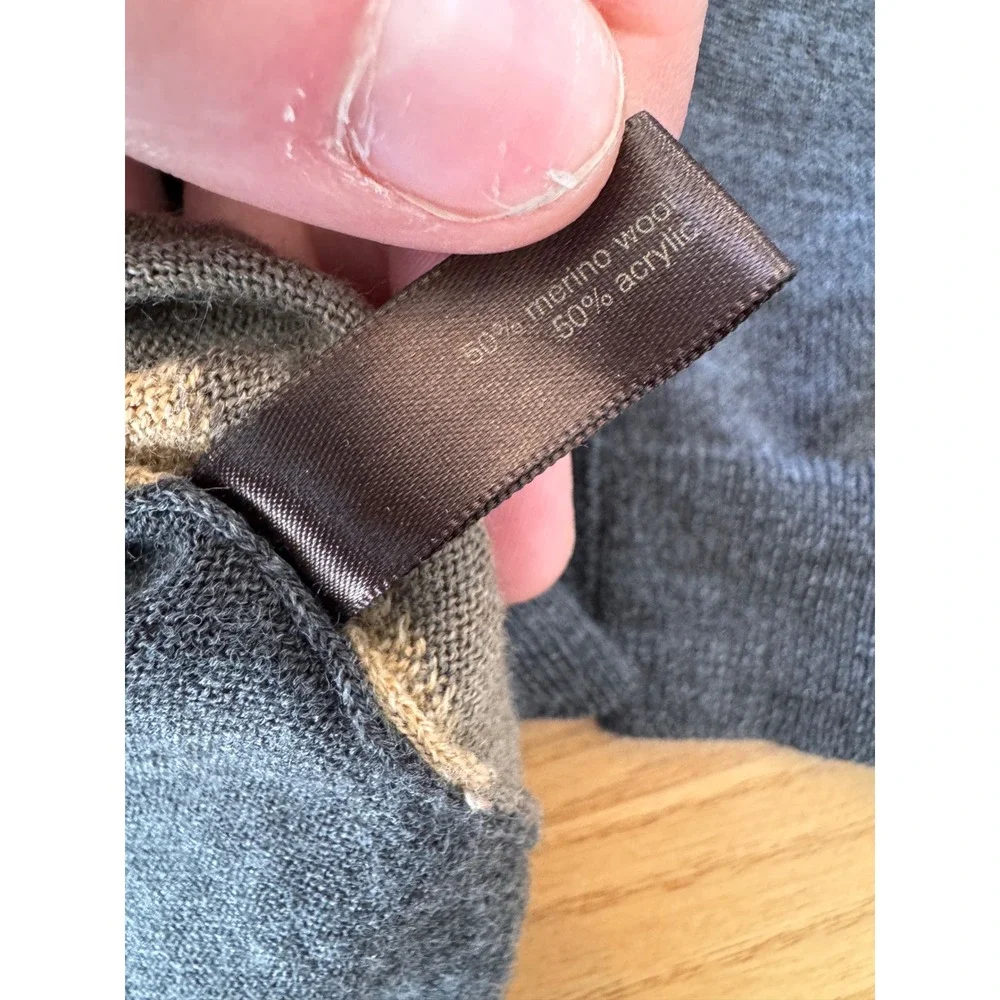 Limited Abstract Colorblock Merino Wool Blend Sweater Womens Medium‎ Geometric